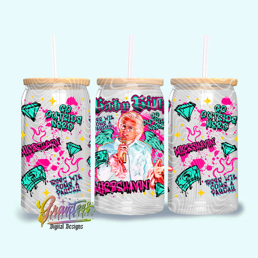 Uncle Baby 16oz Tumbler Template Design PNG,  for UVDTF or Sublimation Printing PNG Only!!