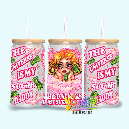 Universe 16oz Tumbler Template Design (3 Skintones) PNG,  for UVDTF or Sublimation Printing PNG Only!!