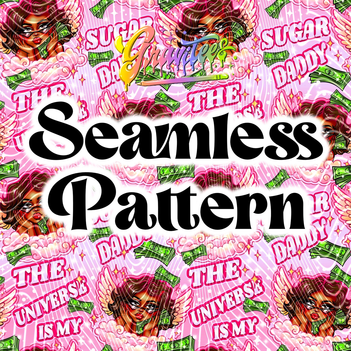 Universe Seamless Design (3 Skintones) PNG,  for UVDTF or Sublimation Printing PNG Only!!