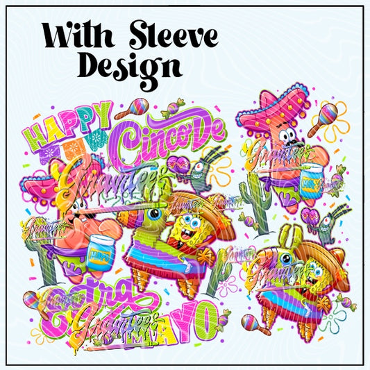 Cinco De Mayo With Sleeve Design Png for DTF or Shirt Printing, PNG Only!
