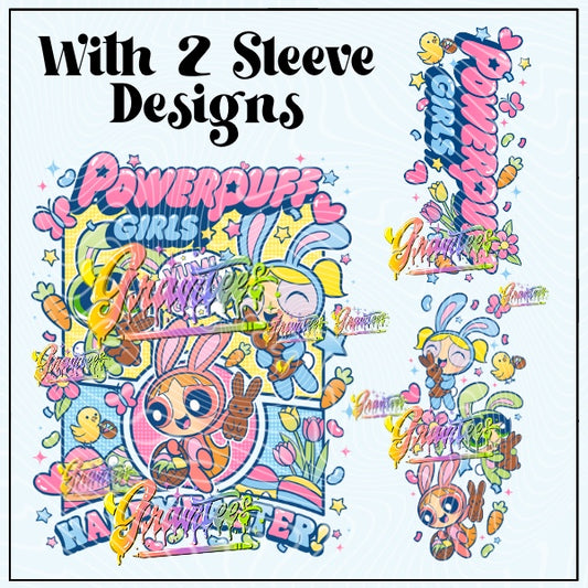 Easter Girls With Two Sleeves Design Png for DTF or Shirt Printing, PNG Only!