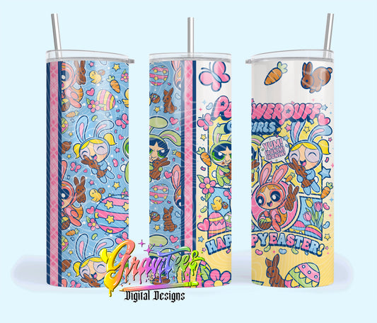 Easter Girls 20oz Tumbler Template Design PNG,  for UVDTF or Sublimation Printing PNG Only!!