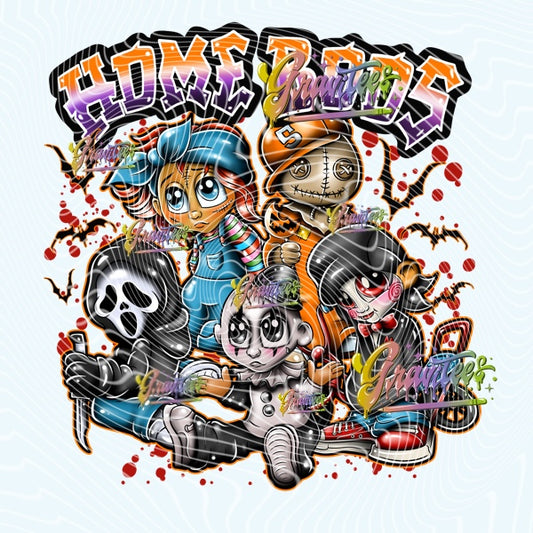 Home Boos PNG, Halloween Horror Clipart for DTF or Shirt Printing PNG Only!