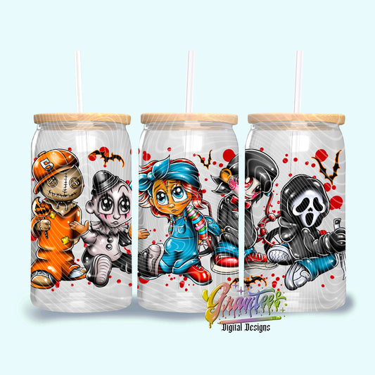 Home Boos Libbey Tumbler Design Png, Horror Clipart for UVDTF or Sublimation Printing, PNG Only!