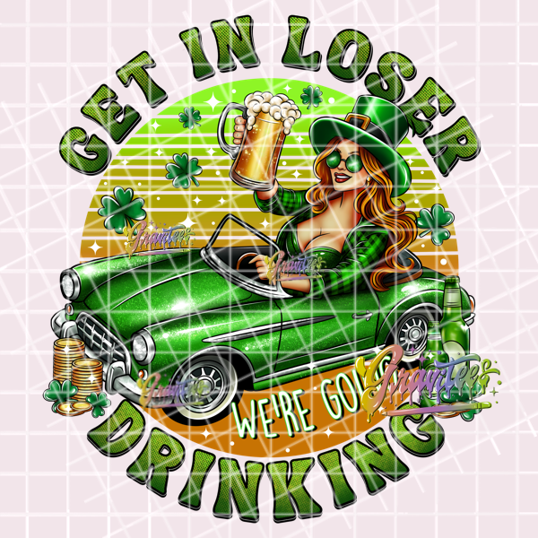 Get In Loser St. Patrick's Png, St. Patrick's Day Clipart, Trendy  Clipart, Car Clipart for DTF or Shirt Printing, PNG Only!