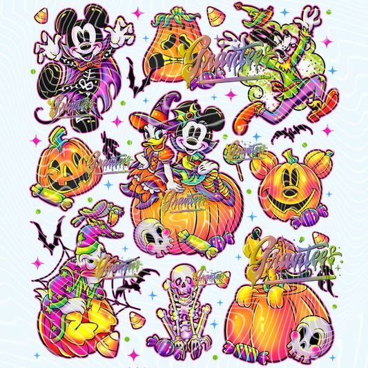 Halloween Mouse Friends PNG, Cute Halloween Clipart for DTF or Shirt Printing PNG Only!