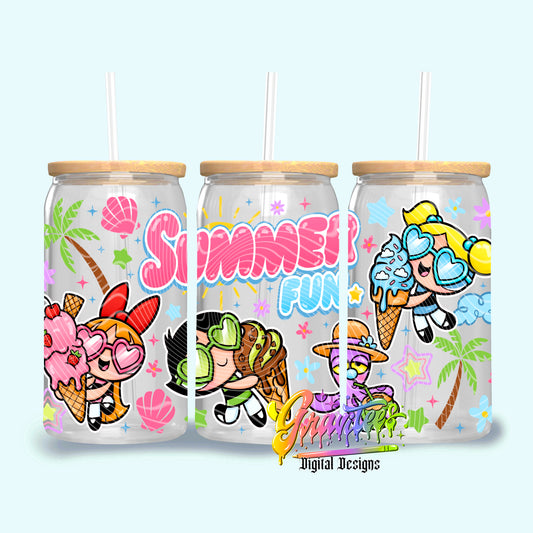 Summer Girls 16oz Tumbler Template Design PNG,  for UVDTF or Sublimation Printing PNG Only!!