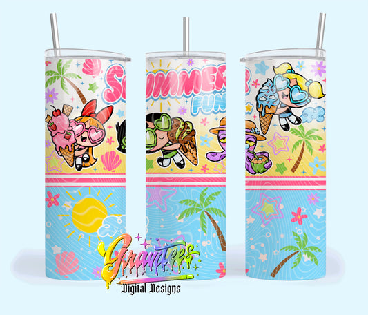 Summer Girls 20oz Tumbler Template Design PNG,  for UVDTF or Sublimation Printing PNG Only!!