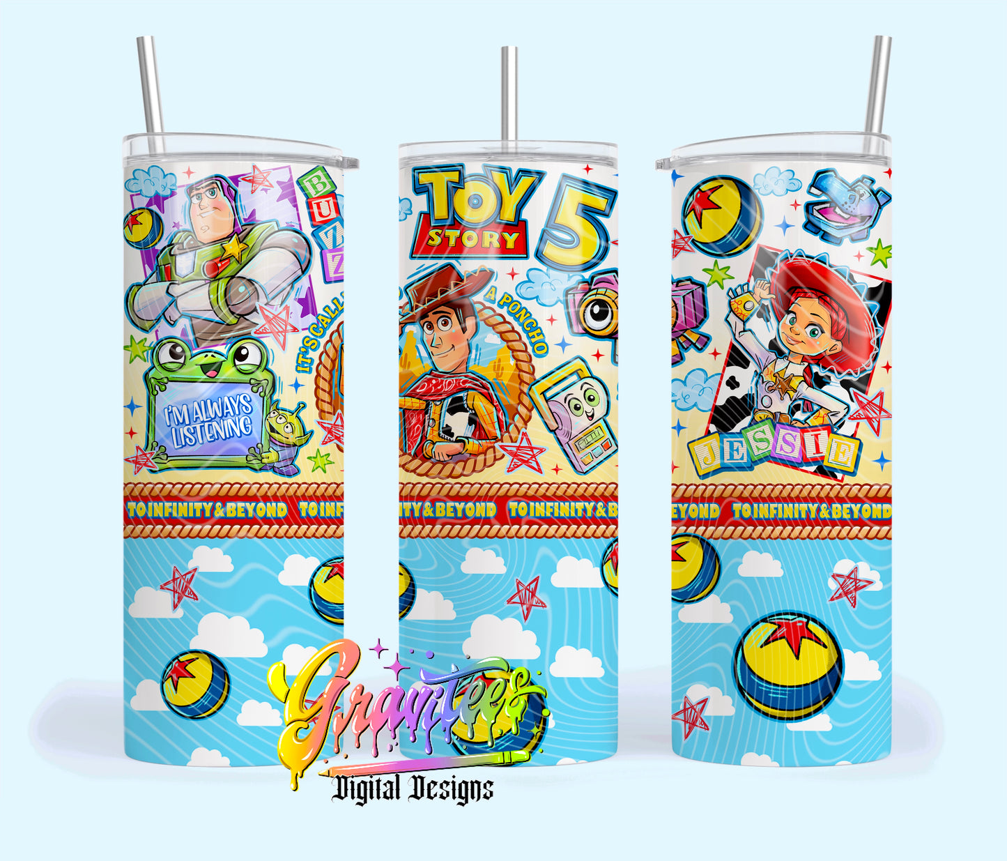 Toys 20oz Tumbler Template Design PNG,  for UVDTF or Sublimation Printing PNG Only!!