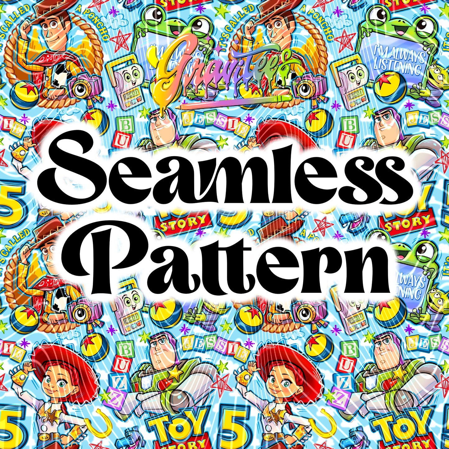 Toys Seamless Design PNG for UVDTF or Sublimation Printing PNG Only!!
