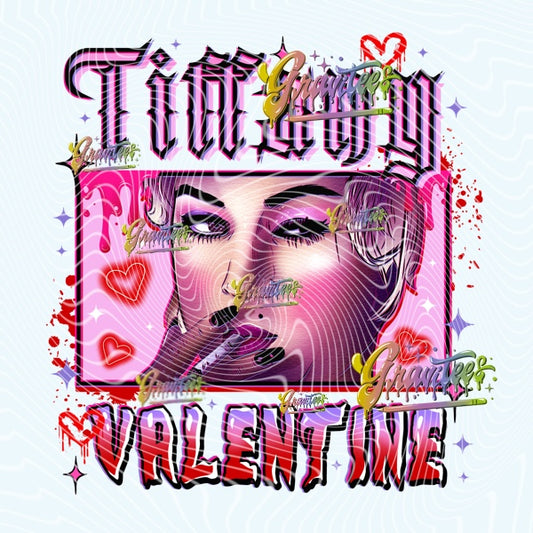 TIFF VALENTINE  PNG, TIFF VALENTINE  Clipart for DTF or Shirt Printing PNG Only