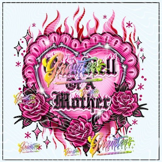Hell Of A Mother Design No Horn Png for DTF or Shirt Printing, PNG Only!