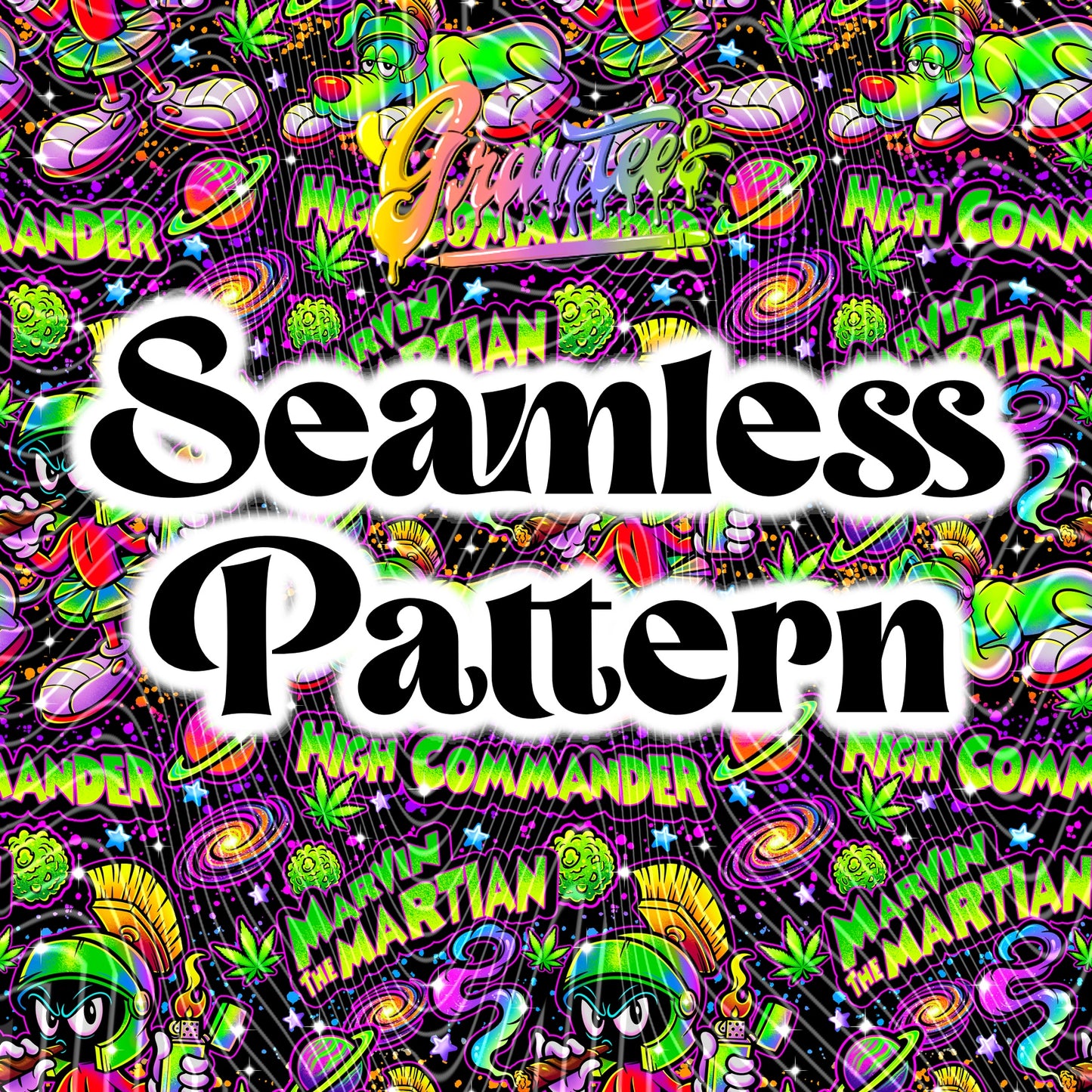 High Commander Seamless Design PNG for UVDTF or Sublimation Printing PNG Only!!