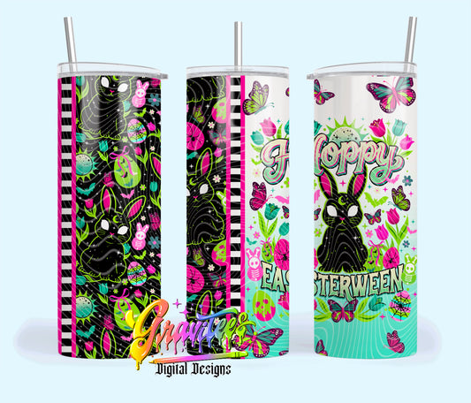 EASTERWEEN 20oz Tumbler Template Design PNG,  for UVDTF or Sublimation Printing PNG