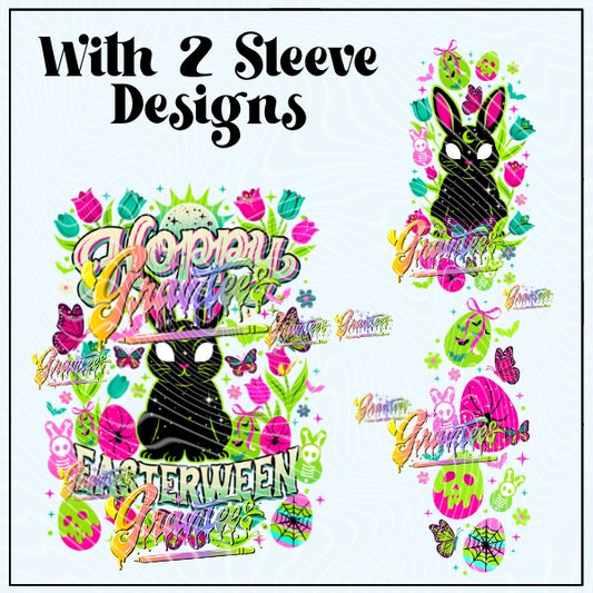 EASTERWEEN With Two Sleeve Designs Png for DTF or Shirt Printing, PNG Only!
