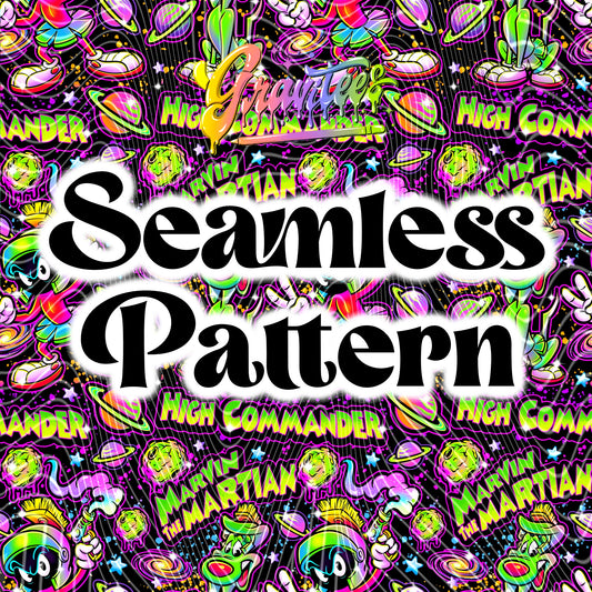 Martian High Commander Seamless Design PNG for UVDTF or Sublimation Printing PNG Only!!