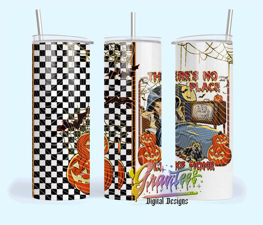 Home 20oz Tumbler Template Design PNG, Halloween Design for UVDTF or Sublimation Printing PNG Only!