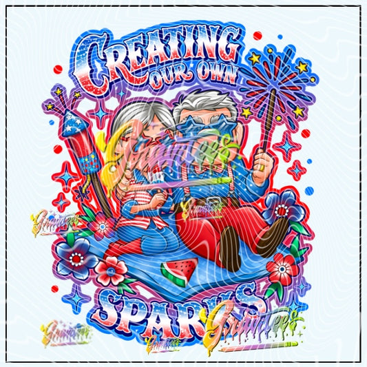 4th Of July Love Png for DTF or Shirt Printing, PNG Only!