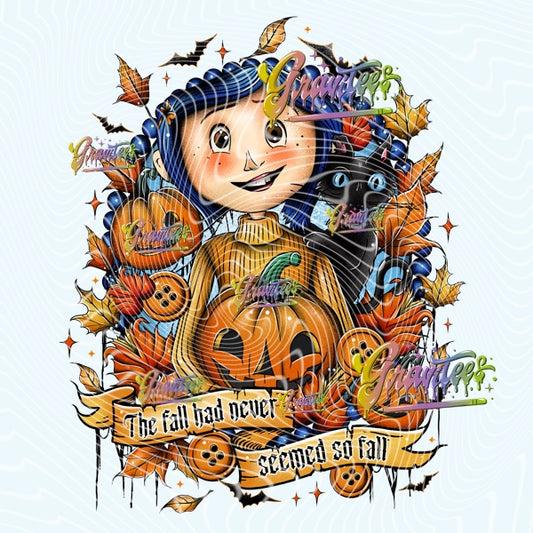 Fall Had Never Seemed So Fall Design PNG, Fall Movie Design for DTF or Shirt Printing PNG Only