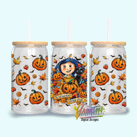 Fall Had Never Seemed So Fall 16oz Tumbler Template Design PNG, Fall Design for UVDTF or Sublimation Printing PNG Only!