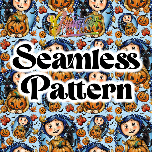 Fall Had Never Seemed So Fall Seamless Design PNG, Halloween Movie Design for DTF or Shirt Printing PNG Only