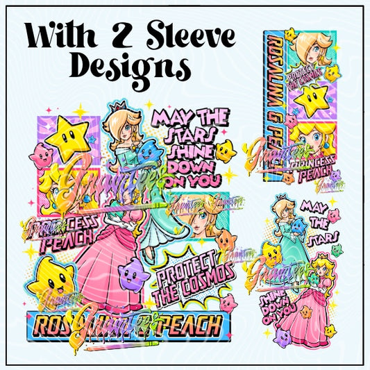 Galaxy Girls With 2 Sleeves Png for DTF or Shirt Printing, PNG Only!