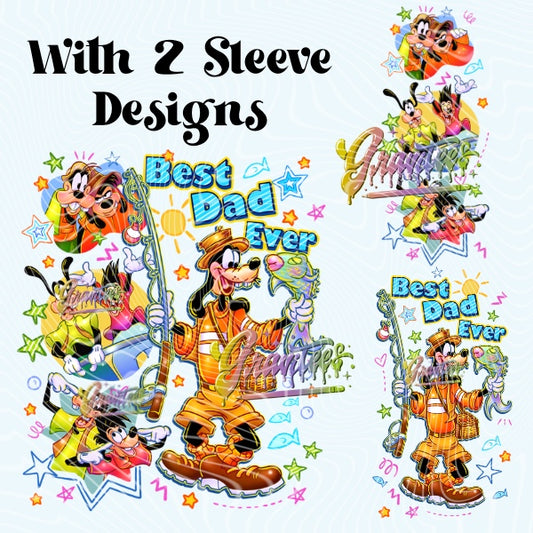 Best Dad Ever With Sleeve & Pocket Design Png for DTF or Shirt Printing, PNG Only!