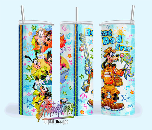 Best Dad Ever 20oz Tumbler Template Design PNG,  for UVDTF or Sublimation Printing PNG Only!!