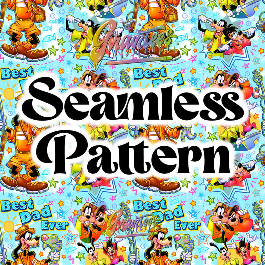 Best Dad Ever Seamless Design Png for DTF or Shirt Printing, PNG Only!