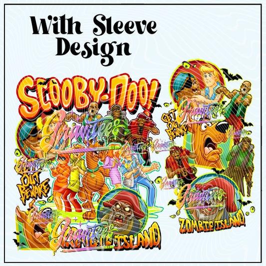 Zombie Island With Sleeve  Png for DTF or Shirt Printing, PNG Only!
