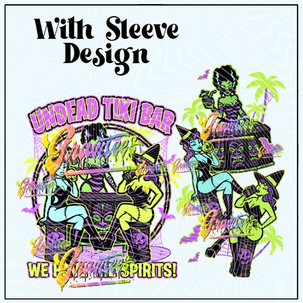 Tiki Ghouls With Sleeve Png for DTF or Shirt Printing, PNG Only!