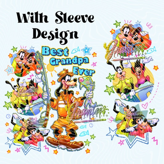 Best Grandpa Ever With Sleeve & Pocket Design Png for DTF or Shirt Printing, PNG Only!