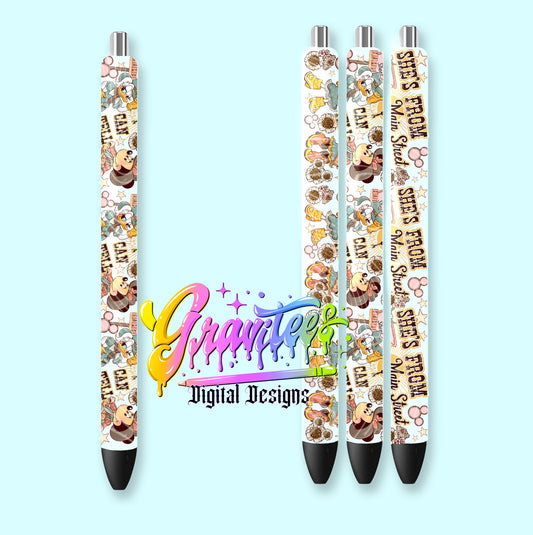 She’s From Main Street Pen Wrap Template Design PNG,  for UVDTF or Sublimation Printing PNG