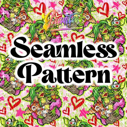 Raising Little Monsters Seamless Design Png for UVDTF or Sublimation Printing, PNG Only!