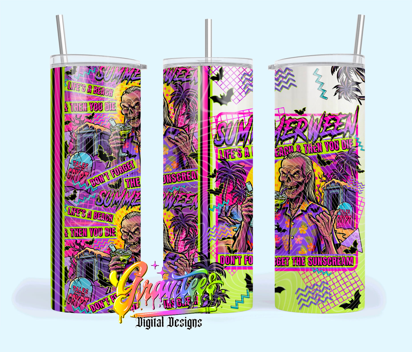 Summerween 20oz Tumbler Template  Png for UVDTF or Sublimation Printing, PNG Only!