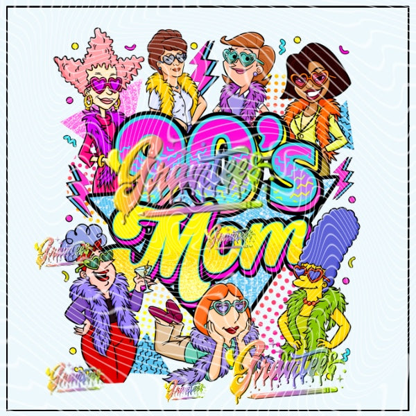 90s Mom Png for DTF or Shirt Printing, PNG Only!
