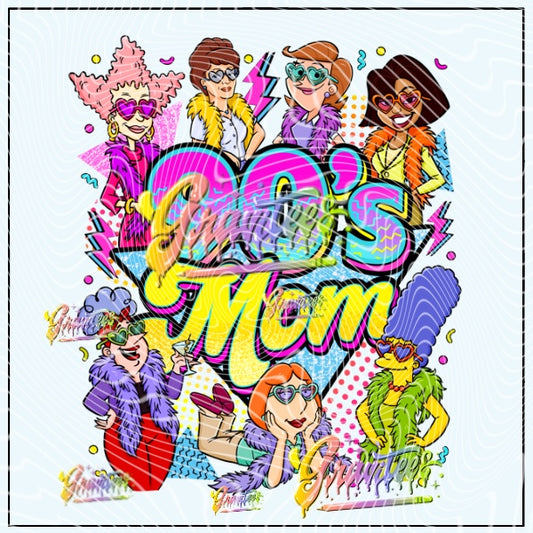 90s Mom Png for DTF or Shirt Printing, PNG Only!