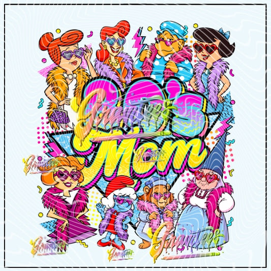 80’s Mom Png for DTF or Shirt Printing, PNG Only!