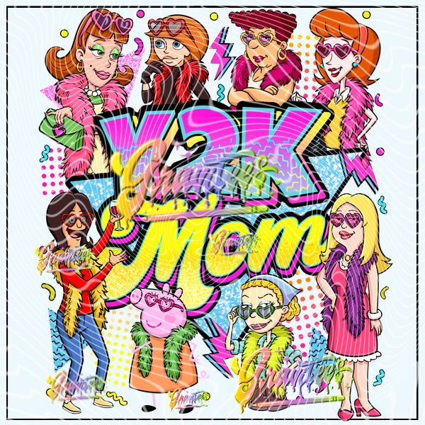 Y2K Mom Png for DTF or Shirt Printing, PNG Only!