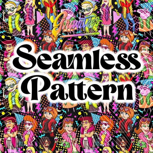 Y2K Mom Seamless Design Png for UVDTF or Sublimation Printing, PNG Only!