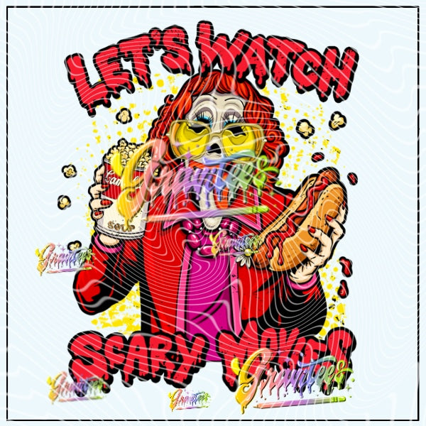 Aunt Scary Movies Png for DTF or Shirt Printing, PNG Only!