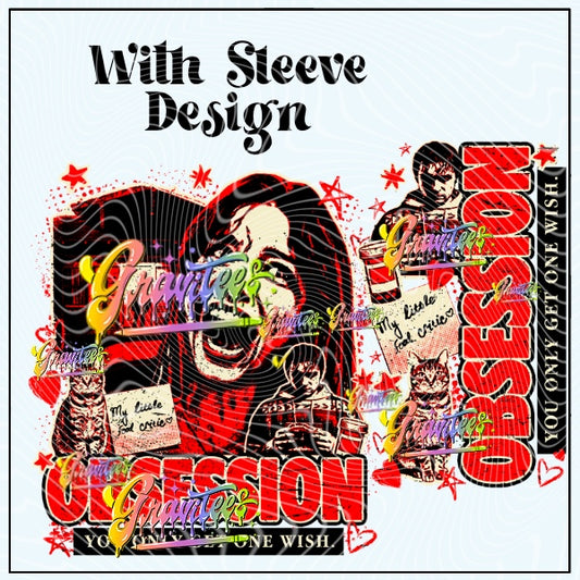 One Wish With Sleeve Design Png for DTF or Shirt Printing, PNG Only!