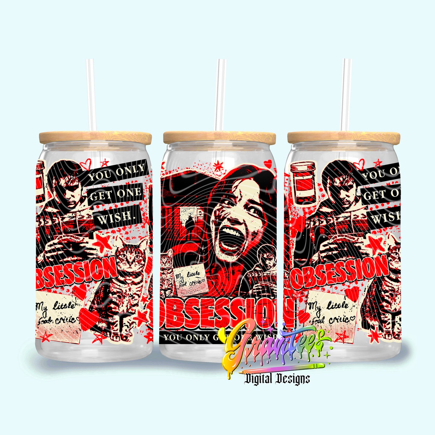 One Wish  16oz Tumbler Template  Png for UVDTF or Sublimation Printing, PNG Only!