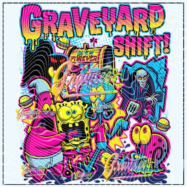 Graveyard Diner Png for DTF or Shirt Printing, PNG Only!