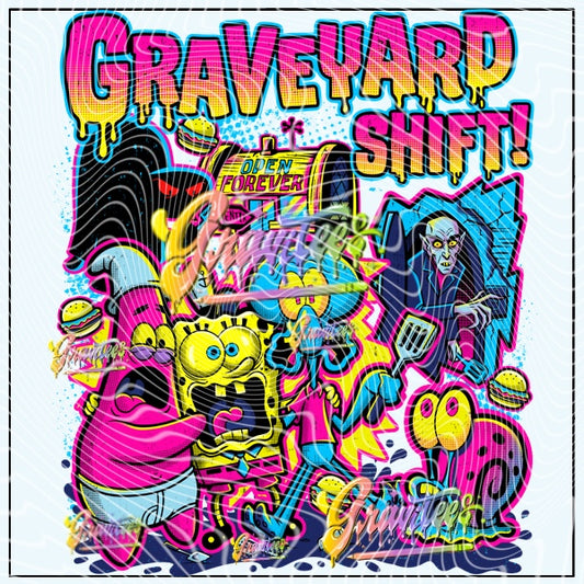Graveyard Diner Png for DTF or Shirt Printing, PNG Only!