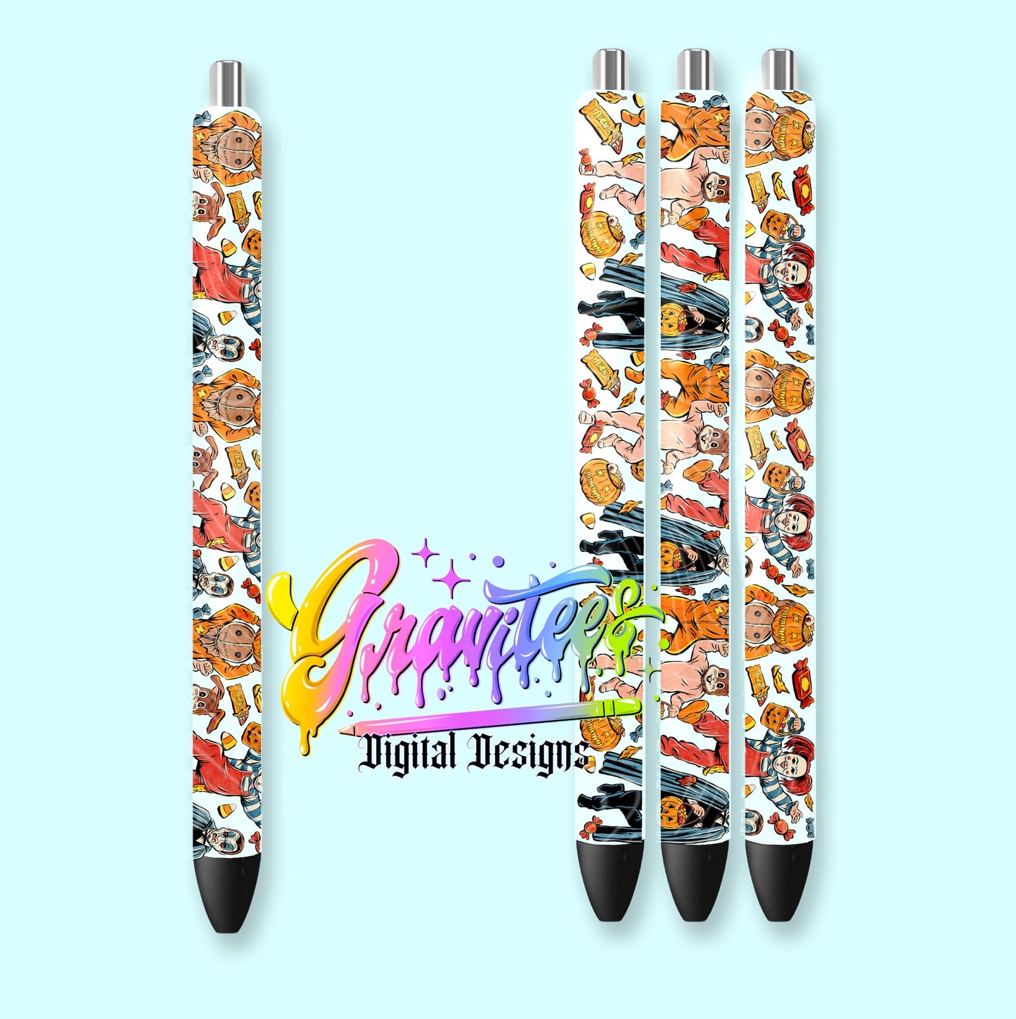 Trick Or Treaters Pen Wrap Template Design PNG,  for UVDTF or Sublimation Printing PNG