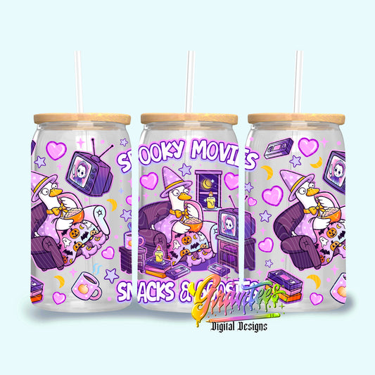 Scary Goose 16oz Tumbler Template  Png for UVDTF or Sublimation Printing, PNG Only!