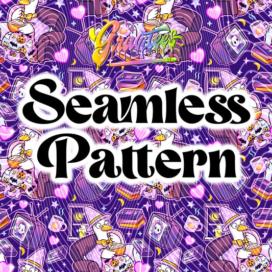 Scary Goose Seamless Design Png for UVDTF or Sublimation Printing, PNG Only!