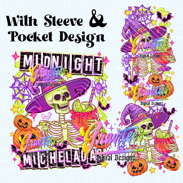 Midnight Michelada with Sleeve & Pocket Design Png for DTF or Shirt Printing, PNG Only! (Copy)