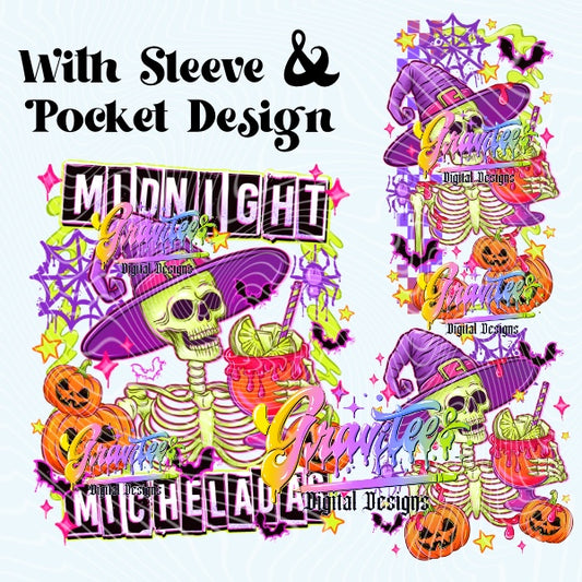 Midnight Michelada with Sleeve & Pocket Design Png for DTF or Shirt Printing, PNG Only! (Copy)